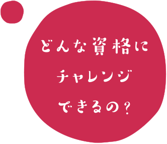 どんな資格にチャレンジできるの？